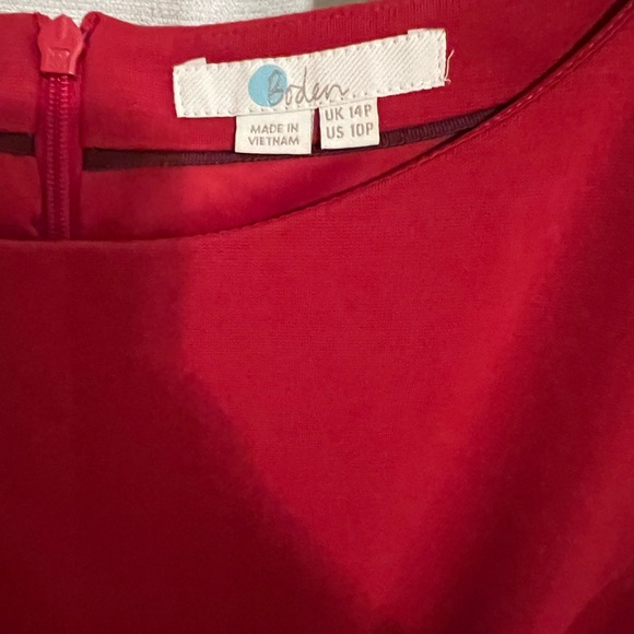 Boden Red A-Line Dress with Pockets Size US 10P - Picture 2 of 8